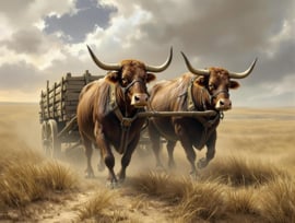 Samen de kar trekken Diamond Painting