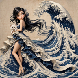 Cartoon big wave Diamond Painting