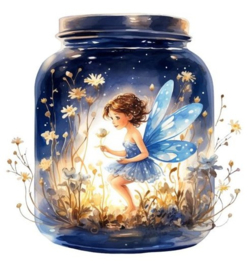 Feetje in glazen pot Diamond Painting