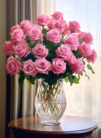 Roze Rozen Diamond Painting