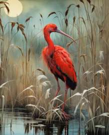 Ibis rood Diamond Painting