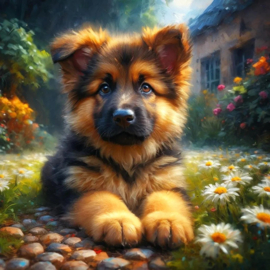 Herder Pup Diamond Painting