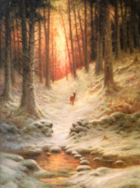 Hert in het bos Diamond Painting