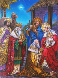 Kerststal Diamond Painting full