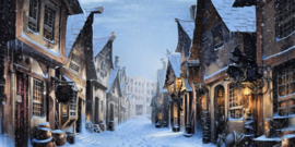 Harry Potter straatje Hogsmeade Diamond Painting