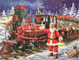 Kersttrein Diamond Painting full