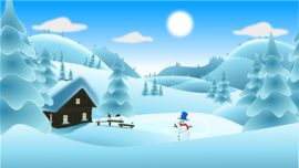 Cartoon Sneeuwlandschap Diamond Painting full