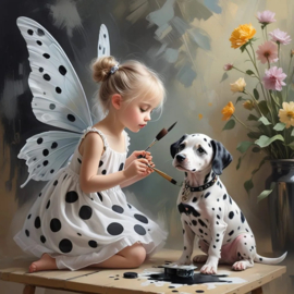 Dalmatiër Fee Diamond Painting