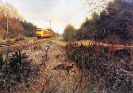 Landschap met trein en vos Diamond Painting