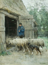 Mauve schapen stal Diamond Painting full