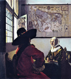 Vermeer Soldaat en lachend Meisje Diamond Painting full