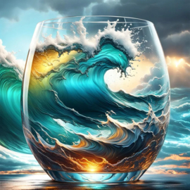 Storm in een glas water Diamond Painting