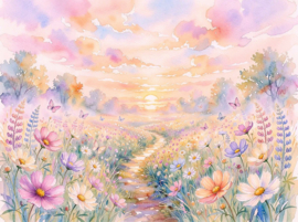 Bloemen en Vlinders Diamond Painting