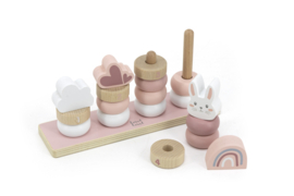 Stapelring | Roze | Label label