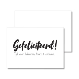 Cadeaukaartje | 85x55 mm | Gefeliciteerd!