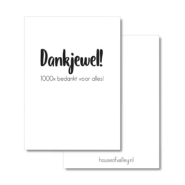 Cadeaukaartje | 85x55 mm | Dankjewel!