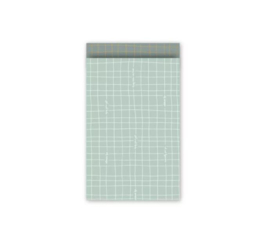 Cadeauzakje | 12x19 cm | Grid mint groen