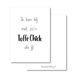 Cadeaukaartje | 85x55 mm | Toffe chick