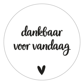 Muurcirkel House of Valley | Dankbaar voor vandaag | Wit