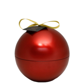 Soja geurkaars - Kerstbal/rood 110 gram - winter glow