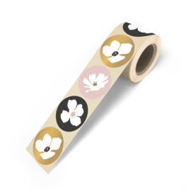 Cadeausticker - Fresh Flower - chique - 12 stuks