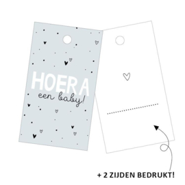 Cadeaulabel - Hoera een baby! - per stuk