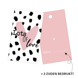 Cadeaulabel - Lots of Love - per stuk