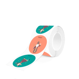 Cadeausticker - Sint Acrobaat - 10 stuks