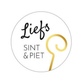 Cadeausticker - Liefs Sint & Piet - 10 stuks