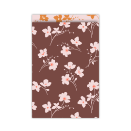 Cadeauzakje - Classic Flowers - colorful - 17x25cm - 5 stuks