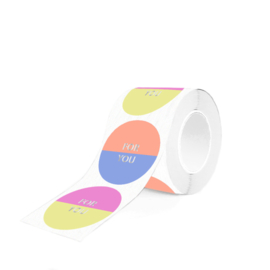 Cadeausticker - For You - duo/silver - 10 stuks