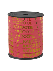 Krullint - KADOOTJE - donker roze/goud 10mm - per 5 meter