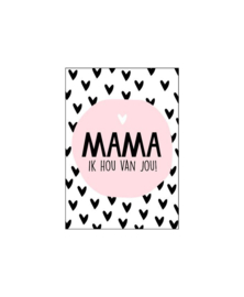 Minikaart - Mama ik hou van jou - per stuk