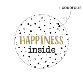 Cadeausticker - OUTLET - Happiness inside - 20 stuks