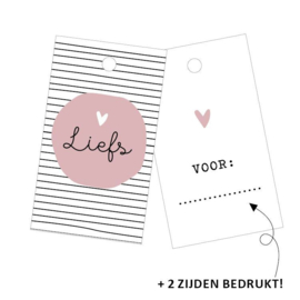 Cadeaulabel - Liefs - per stuk