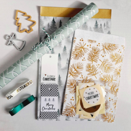 Inpakset Kerst - Stars & Trees/mint