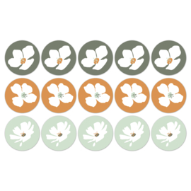 Cadeausticker - OUTLET - Fresh Flower - natural - 36 stuks