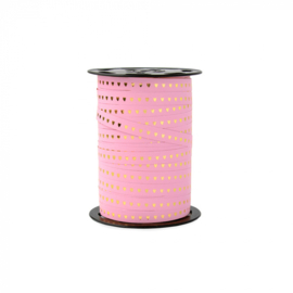 Krullint - Paporlene - Heart - blush pink/pistache 10mm - per 5 meter