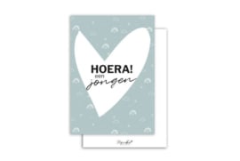 Ansichtkaart - HOERA! een jongen - per stuk