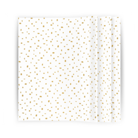 Vloeipapier - Minimal Dots - wit/goud - 50x70cm - 5 stuks