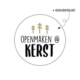 Cadeausticker - Openmaken@Kerst - 10 stuks