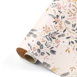 Cadeaupapier - Let's Decorate - roze/roest - 50cm x 3m