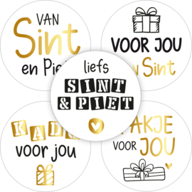 Cadeausticker - Sint assorti - 10 stuks