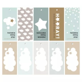 Cadeaulabel - Baby/Jongen - set 5 stuks