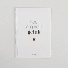 Kaart - Heel erg veel geluk - per stuk