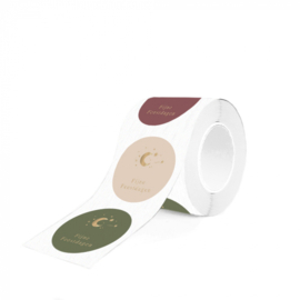 Cadeausticker - Fijne Feestdagen multi - 9 stuks