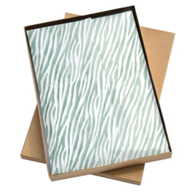Vloeipapier - Zebra - mintgroen/metallic - 50 x 70cm - 5 stuks