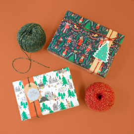 Cadeaupapier - X-mas Village - 30cm x 2m