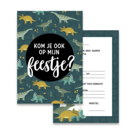 Uitnodigingen - kom je ook op mijn feestje? - Dino's