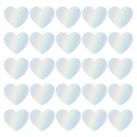 Cadeausticker - OUTLET - Hearts Holografisch - 30 stuks